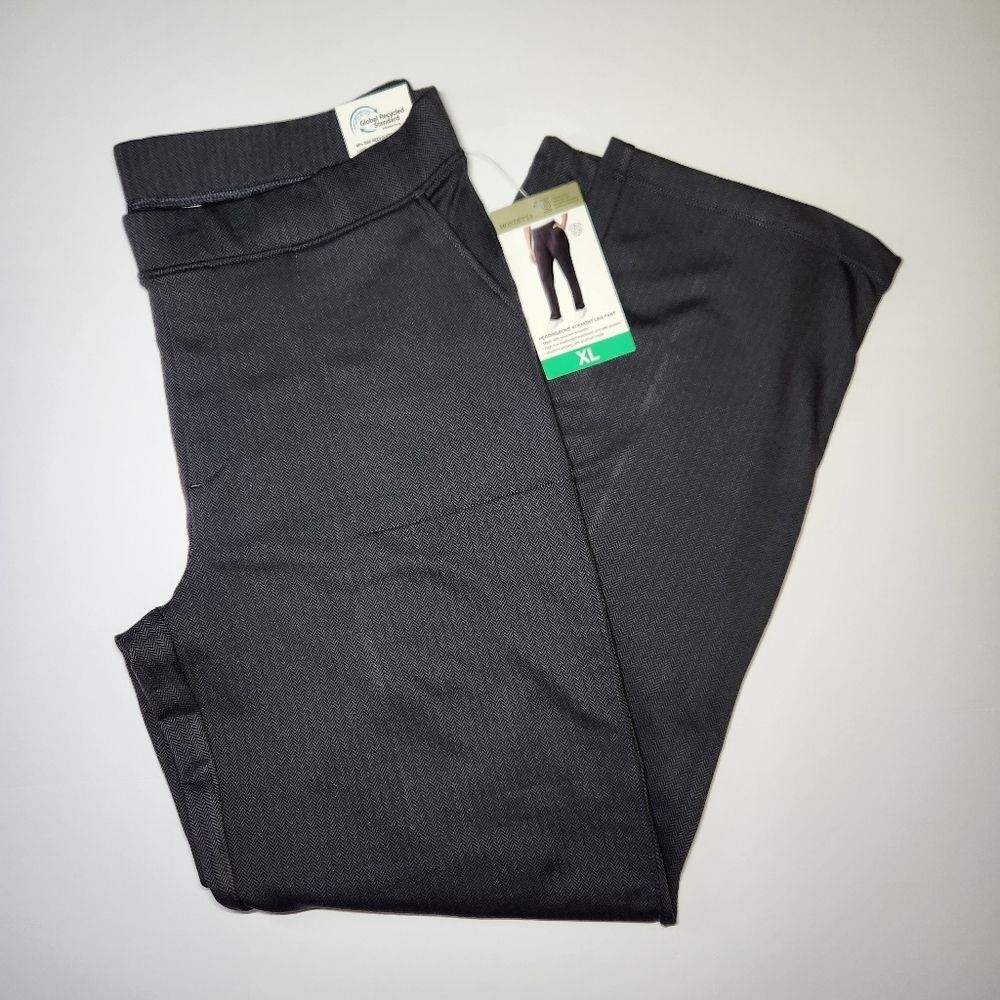 NWT Mondetta Gray Straight Leg Pants with Elastic Waistband Size XL Side Pockets - Picture 4 of 11